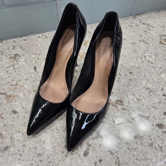 SCHUTZ Shoes - Schutz Black Patent Leather Stiletto Pointed Toe Pumps Heels‎ Women's Size 9.5B